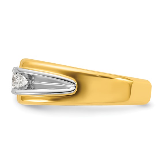 IB Goodman 14k Two-tone Mens 3/4 carat Diamond Complete Ring