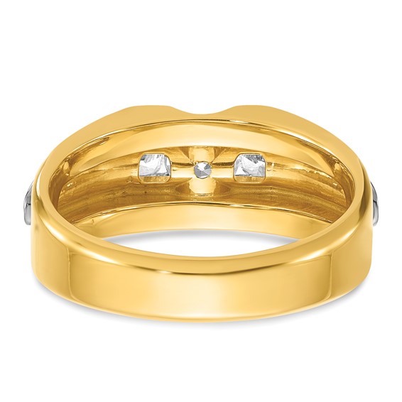 IB Goodman 14k Two-tone Mens 3/4 carat Diamond Complete Ring