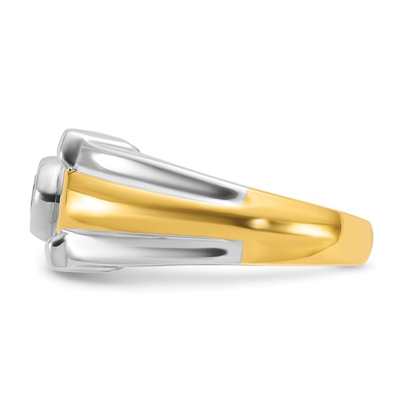 IB Goodman 14k Two-tone Mens 1/2 carat Diamond Complete Ring