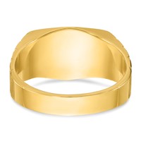 IBGoodman 14K Yellow Gold 0.33 Carat Lab Grown Diamond VS SI+ G+ Complete Polished and Satin Men's Ring view 5