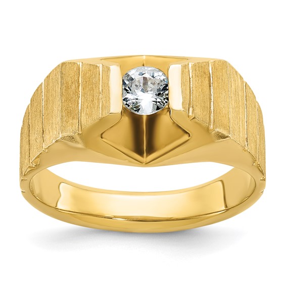 IB Goodman 14k Mens Polished and Satin Diamond Ring Mounting