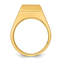IBGoodman 14K Yellow Gold Polished 8.3 Mm Diamond Center Men's Ring Mounting view 2
