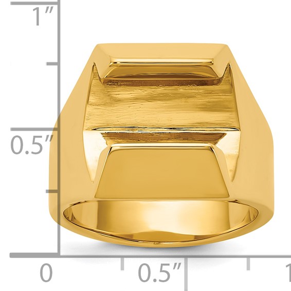 IBGoodman 14k Polished 8.3 mm Diamond Center Men's Ring Mounting