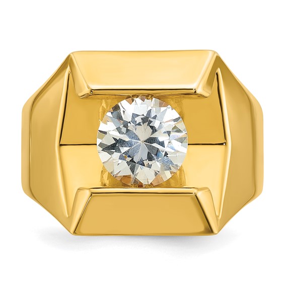 IBGoodman 14k 2 1/2 carat Lab Grown Diamond VS/SI+ G+ Complete Men's Ring