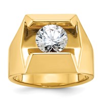 IBGoodman 14K Yellow Gold 2.50 Carat Lab Grown Diamond VS SI+ G+ Complete Men's Ring view 1