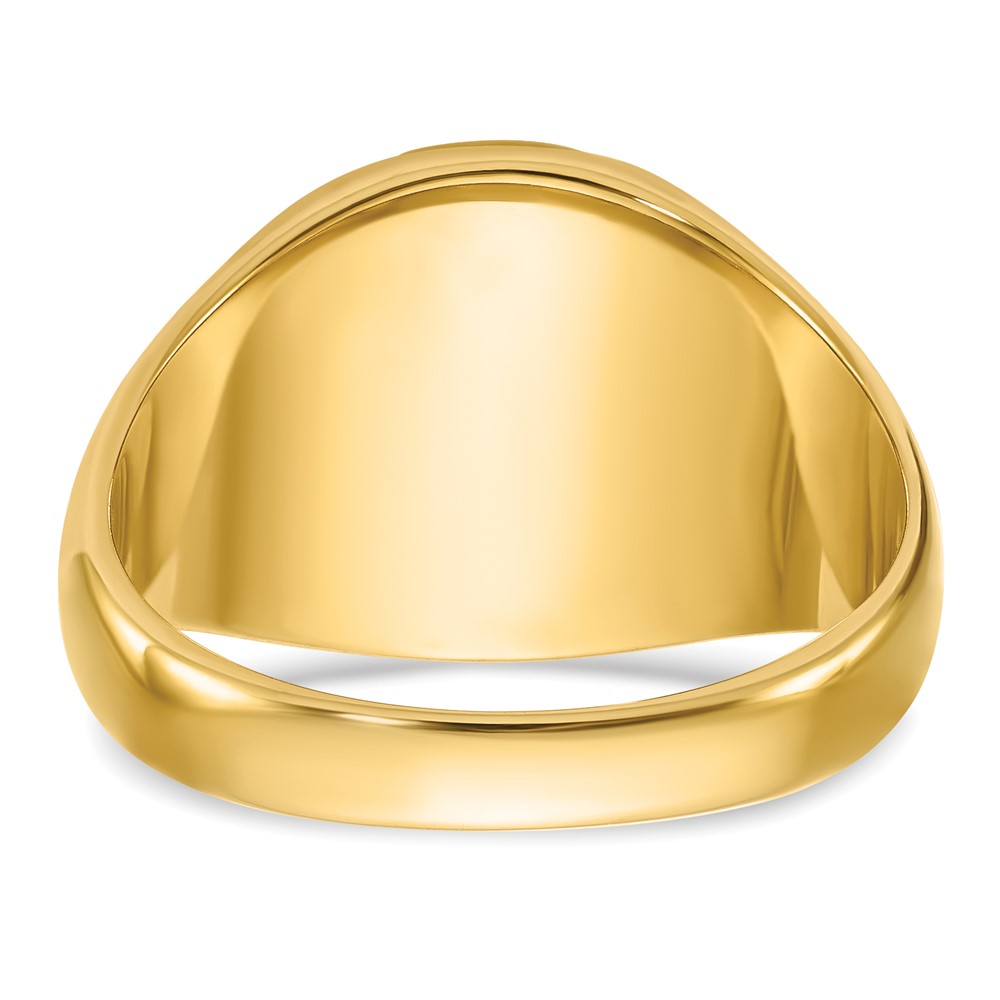 IBGoodman 14k Men's Polished and Textured with Blue Enamel and Lab Created Ruby Blue Lodge Master Masonic Ring (B57679-4YCR)