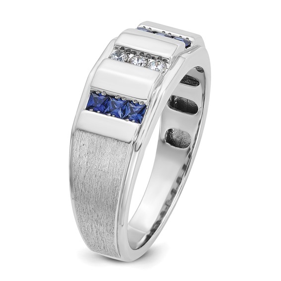 Men's Created Sapphire & Diamond Rings