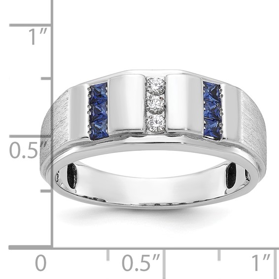 Men's Created Sapphire & Diamond Rings