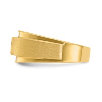 IBGoodman 14K Yellow Gold 0.75 Carat Lab Grown Diamond VS SI+ G+ Complete Polished and Satin Men's Ring view 3