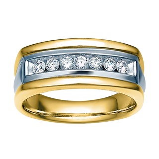 Men's Two-Tone Diamond Ring 1/4ct TDW