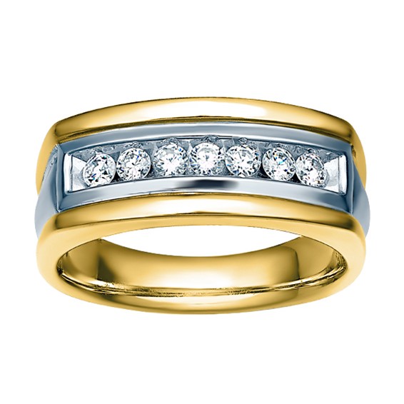 Men's Two-Tone Diamond Ring 1/4ct TDW