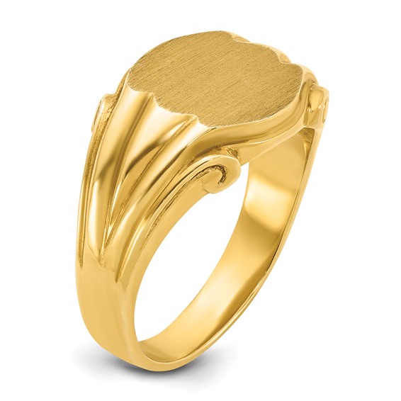 IB Goodman 14k 12x10mm Mens Signet Ring