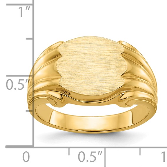 IB Goodman 14k 12x10mm Mens Signet Ring