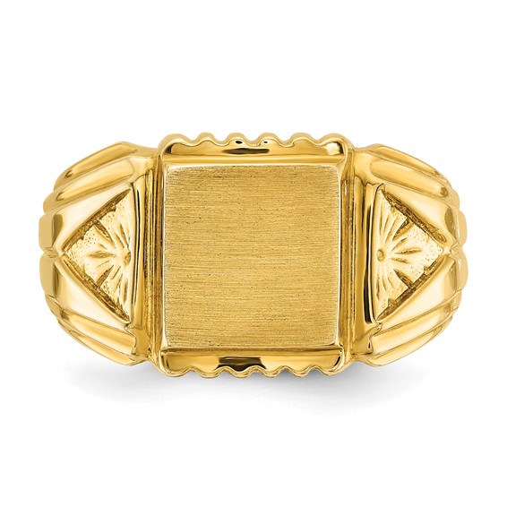 IB Goodman 14k 10x10mm Square Mens Signet Ring