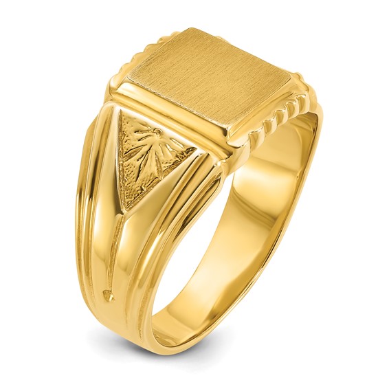 IB Goodman 14k 10x10mm Square Mens Signet Ring