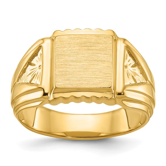IB Goodman 14k 10x10mm Square Mens Signet Ring