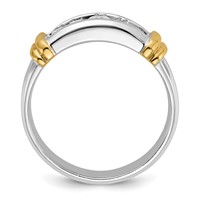 IBGoodman 14K Two-tone Five Stone Polished Men's Ring Mounting view 2