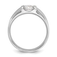 IBGoodman 14K White Gold 1 Carat Lab Grown Diamond VS SI+ G+ Complete Men's Ring view 2