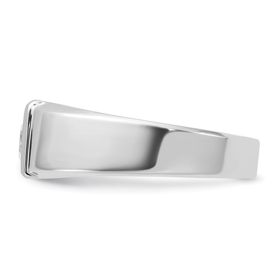 IBGoodman 14k White Gold 1 carat Lab Grown Diamond VS/SI+ G+ Complete Men's Ring