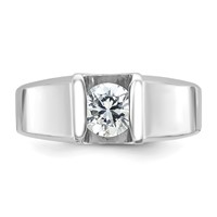 IBGoodman 14K White Gold 1 Carat Lab Grown Diamond VS SI+ G+ Complete Men's Ring view 4