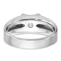 IBGoodman 14K White Gold 1 Carat Lab Grown Diamond VS SI+ G+ Complete Men's Ring view 5
