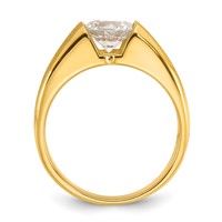 IBGoodman 14K Yellow Gold 1 Carat Lab Grown Diamond VS SI+ G+ Complete Men's Ring view 2