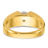 IBGoodman 14K Yellow Gold 1 Carat Lab Grown Diamond VS SI+ G+ Complete Men's Ring view 5