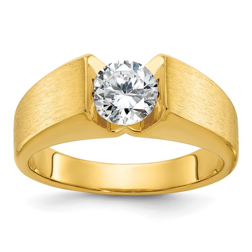 IBGoodman 14K Yellow Gold 1 Carat Lab Grown Diamond VS SI+ G+ Complete Men's Ring