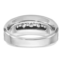 IBGoodman 14K White Gold 1 Carat Lab Grown Diamond VS SI+ G+ Complete Satin Men's Ring view 5