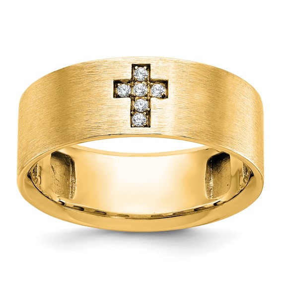 Men's Diamond Cross Rings