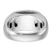 IBGoodman 14K White Gold 0.50 Carat Lab Grown Diamond VS SI+ G+ Complete Cut-Out Men's Ring view 5