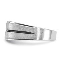 IBGoodman 14K White Gold Ring with Black Rhodium 0.20 Carat Lab Grown Diamond VS SI+ G+ Complete Men's view 3