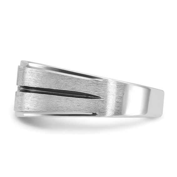 IBGoodman 14k White Gold with Black Rhodium 1/5 carat Lab Grown Diamond VS/SI+ G+ Complete Men's Ring