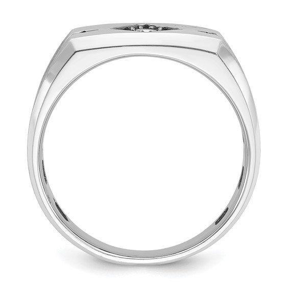 IB Goodman 14k White Gold Satin Diamond Mens Ring Mounting