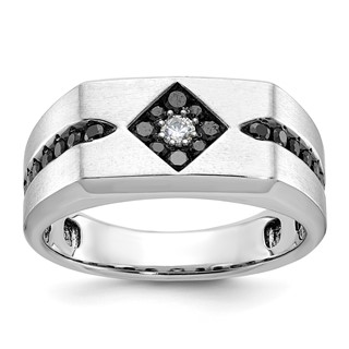 IB Goodman 14k White Gold Satin Diamond Mens Ring Mounting