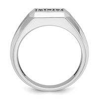 IBGoodman 14K White Gold 1 Carat Lab Grown Diamond VS SI+ G+ Complete Square Cluster Men's Ring view 2