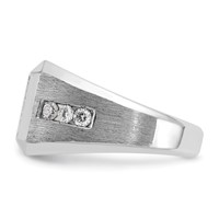 IBGoodman 14K White Gold 1 Carat Lab Grown Diamond VS SI+ G+ Complete Square Cluster Men's Ring view 3