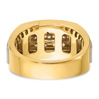IBGoodman 14K Ring with White Rhodium 0.50 Carat Lab Grown Diamond VS SI+ G+ Complete Polished and Satin Cluster view 5