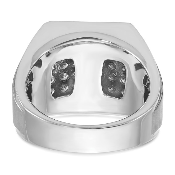 IB Goodman 14k White Gold Mens Polished and Satin Cluster Ring Mounting
