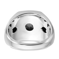 IBGoodman 14K Two Tone Rose and White Gold 1 Carat Lab Grown Diamond VS SI+ G+ Complete Cluster Men's Ring view 5