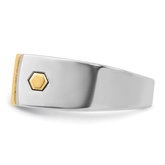 IB Goodman 14k Two-tone Mens 1/3 carat Diamond Complete Ring