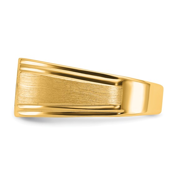 10k IBGoodman Men's Polished and Satin Diamond Ring Mounting