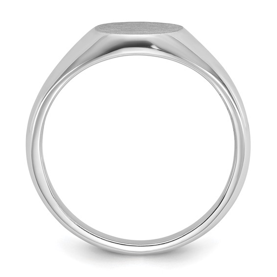 10kw 12mm x 10mm oval face signet ring.