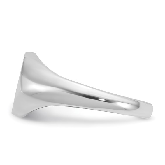 10kw 12mm x 10mm oval face signet ring.