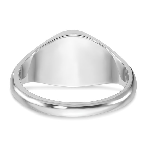 10kw 12mm x 10mm oval face signet ring.