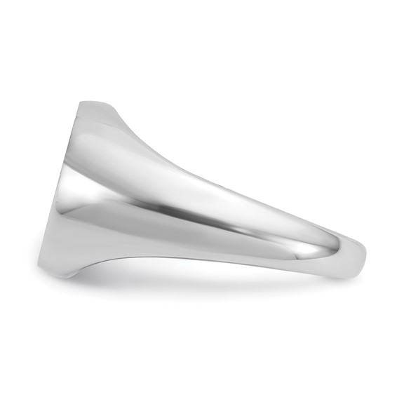 10kw 14mm round face signet ring.