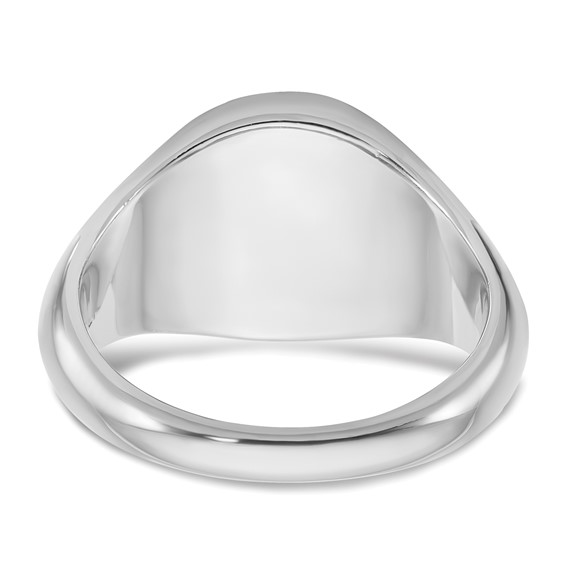 10kw 14mm round face signet ring.