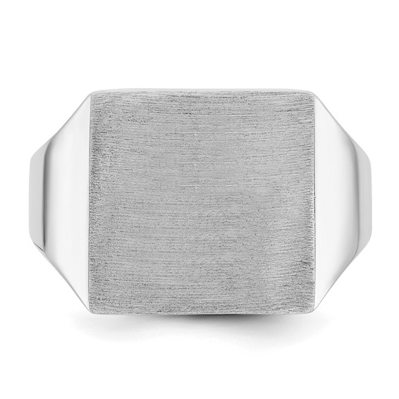10kw 16mm square face signet ring.