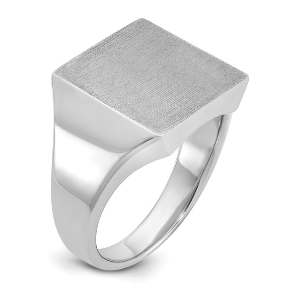10kw 16mm square face signet ring.