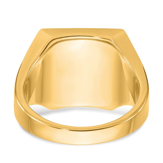 10ky 14mm square face signet ring.